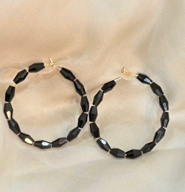 Black Hoop Earrings