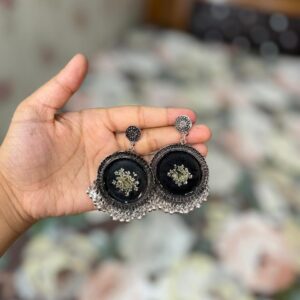 Black Jhumka Earrings