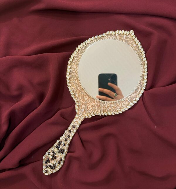 shimmering Kundan Mirror